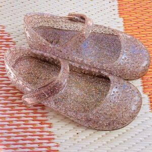 SOLD🚫Old Navy Glitter Jellies Toddler pale pink dark blush size 7